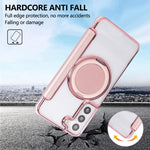 Custodia ultra sottile in ecopelle con supporto girevole per Samsung Galaxy S22