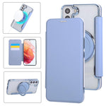 Custodia ultra sottile in ecopelle con supporto girevole per Samsung Galaxy S22