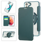 Custodia ultra sottile in ecopelle con supporto girevole per Samsung Galaxy S22
