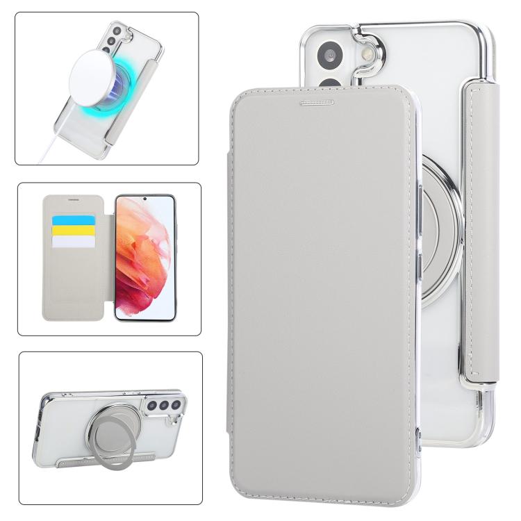 Custodia ultra sottile in ecopelle con supporto girevole per Samsung Galaxy S22