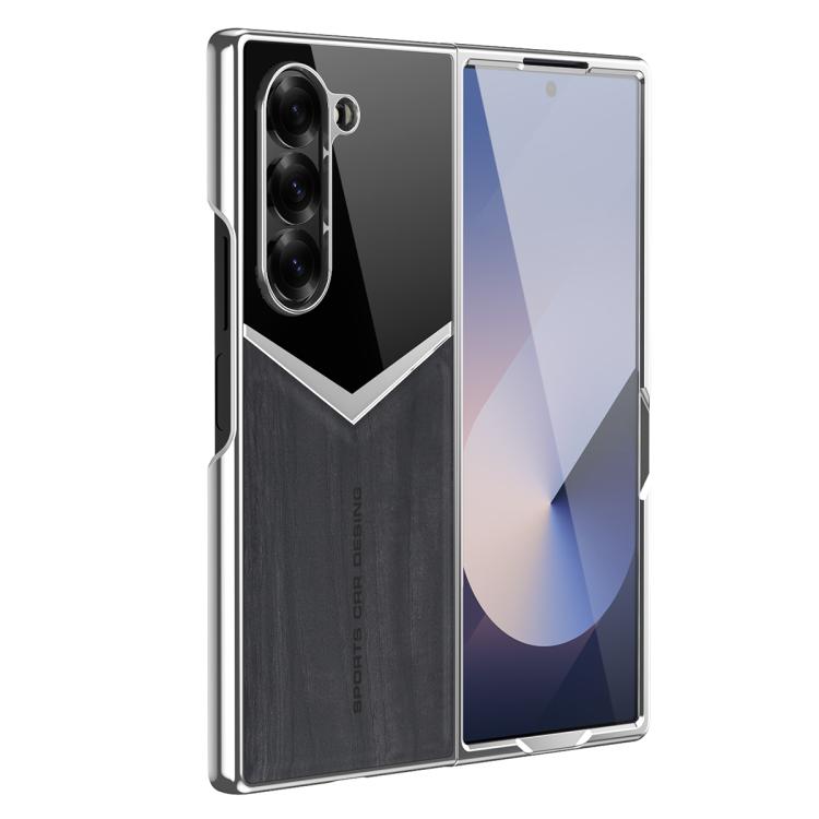 Custodia ecopelle vegana effetto legno con pellicola per Samsung Galaxy Z Fold3