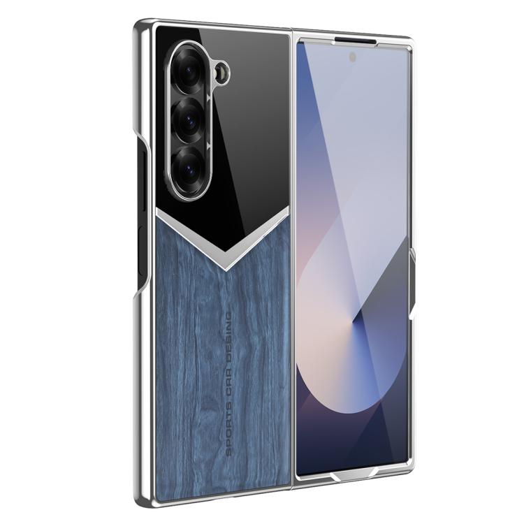 Custodia ecopelle vegana effetto legno con pellicola per Samsung Galaxy Z Fold3