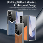 Custodia ecopelle vegana effetto legno con pellicola per Samsung Galaxy Z Fold3