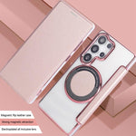 Custodia ultra sottile in ecopelle con placcatura magnetica per Samsung Galaxy