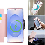 Custodia ultra sottile in ecopelle con placcatura magnetica per Samsung Galaxy