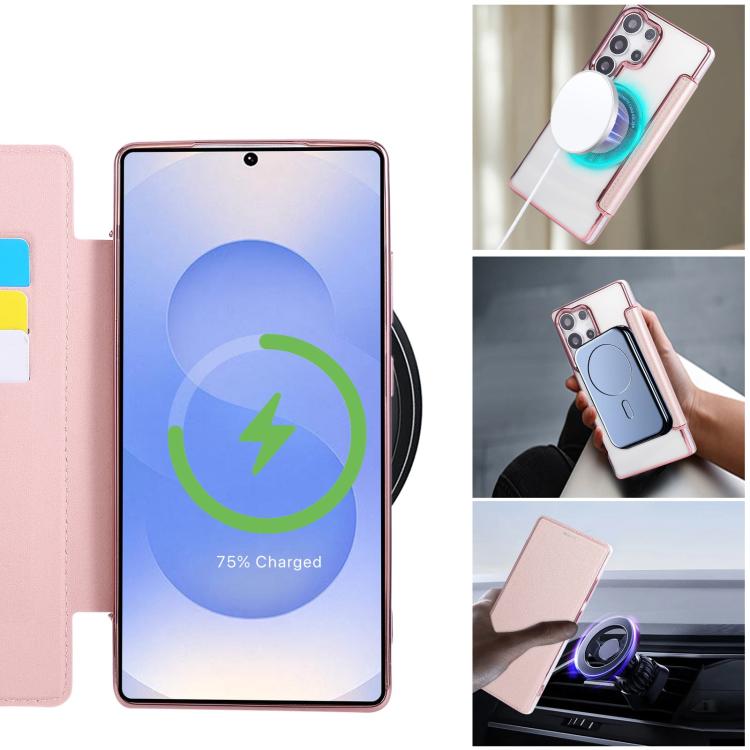 Custodia ultra sottile in ecopelle con placcatura magnetica per Samsung Galaxy
