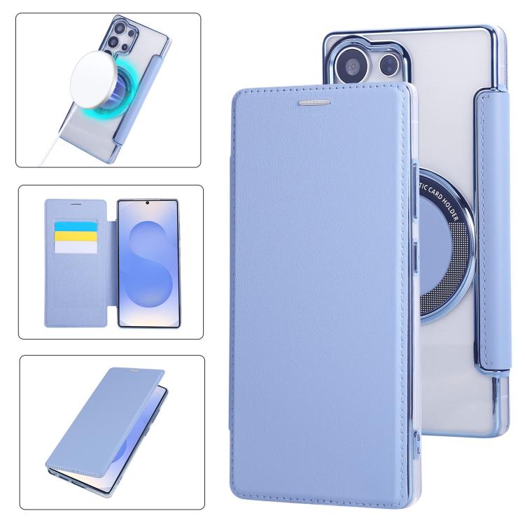 Custodia ultra sottile in ecopelle con placcatura magnetica per Samsung Galaxy