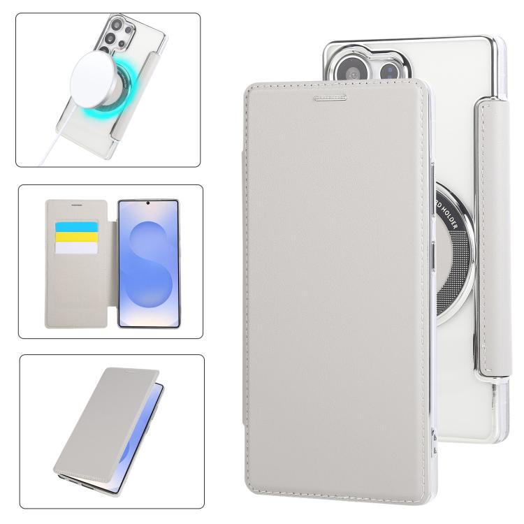 Custodia ultra sottile in ecopelle con placcatura magnetica per Samsung Galaxy