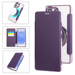 Custodia ultra sottile in ecopelle con placcatura magnetica per Samsung Galaxy