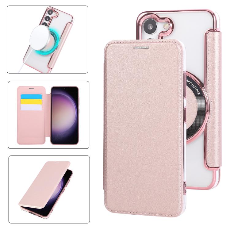 Custodia ultra sottile in ecopelle con placcatura magnetica per Samsung Galaxy