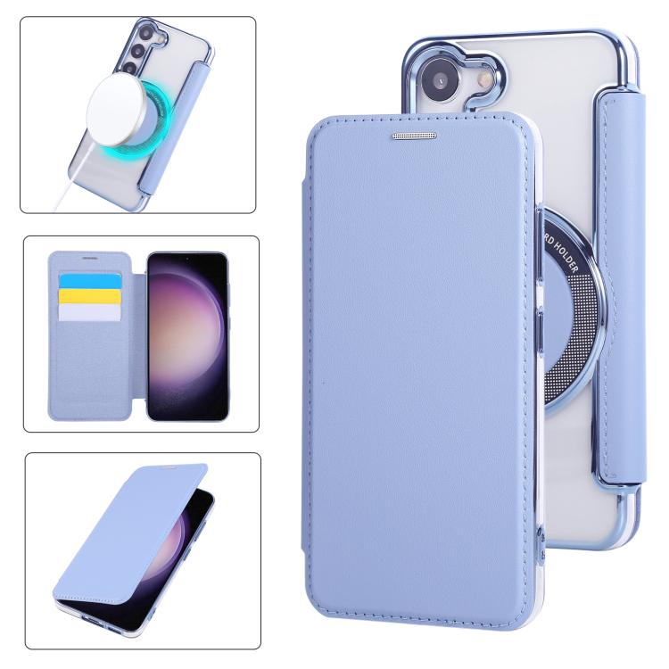 Custodia ultra sottile in ecopelle con placcatura magnetica per Samsung Galaxy