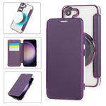 Custodia ultra sottile in ecopelle con placcatura magnetica per Samsung Galaxy