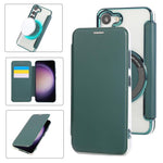 Custodia ultra sottile in ecopelle con placcatura magnetica per Samsung Galaxy
