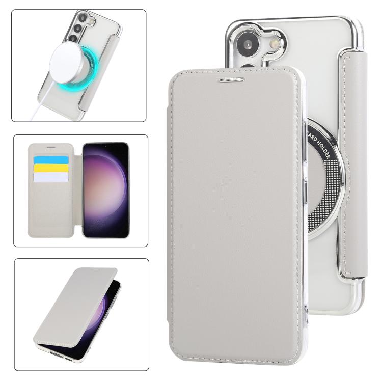 Custodia ultra sottile in ecopelle con placcatura magnetica per Samsung Galaxy