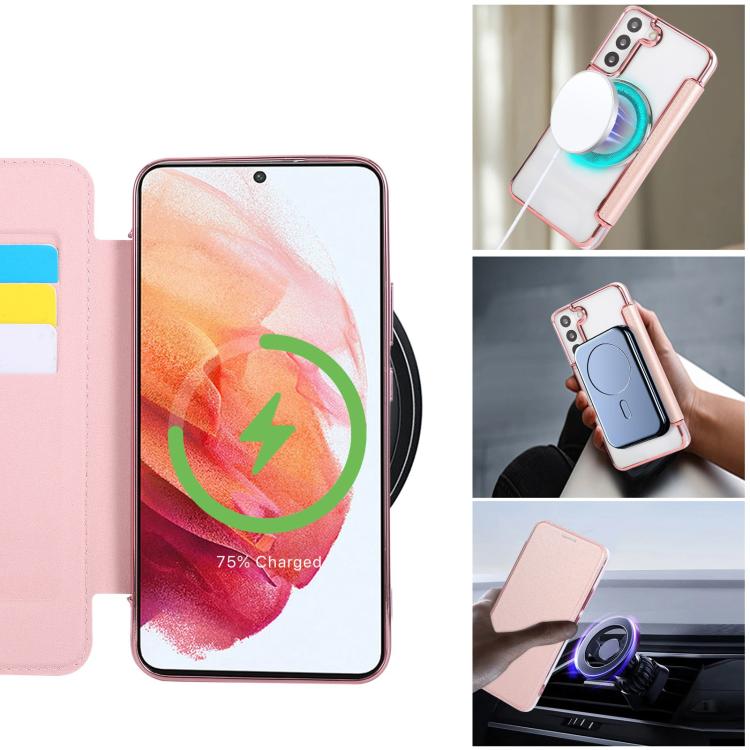 Custodia ultra sottile in ecopelle con placcatura magnetica per Samsung Galaxy