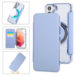 Custodia ultra sottile in ecopelle con placcatura magnetica per Samsung Galaxy