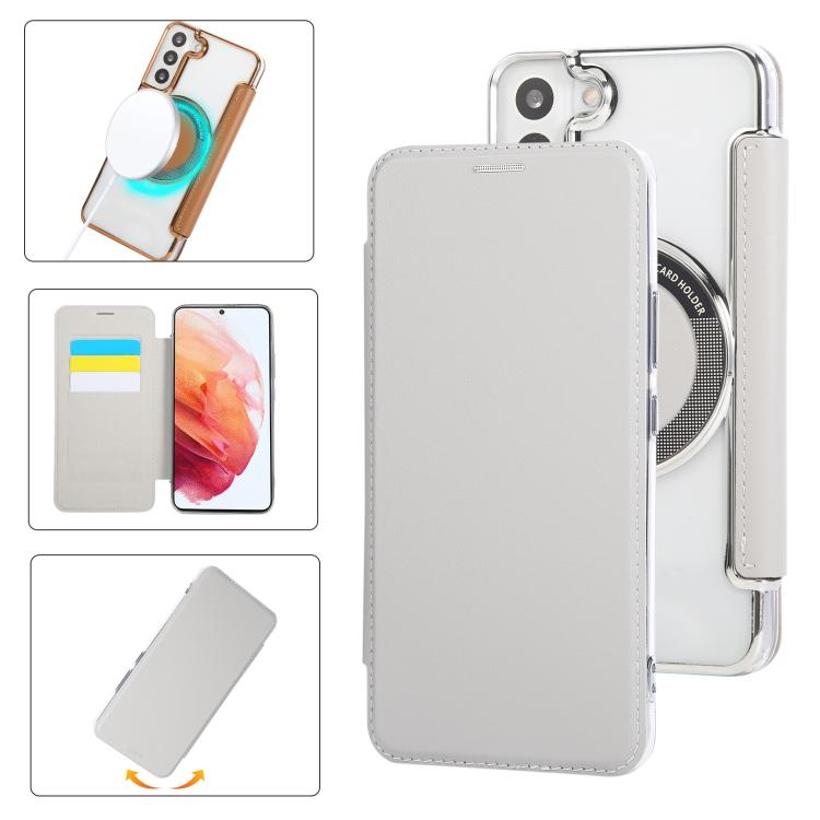 Custodia ultra sottile in ecopelle con placcatura magnetica per Samsung Galaxy