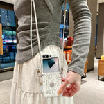 Custodia texture a squame con motivo camelia e tracolla per Samsung Galaxy Z