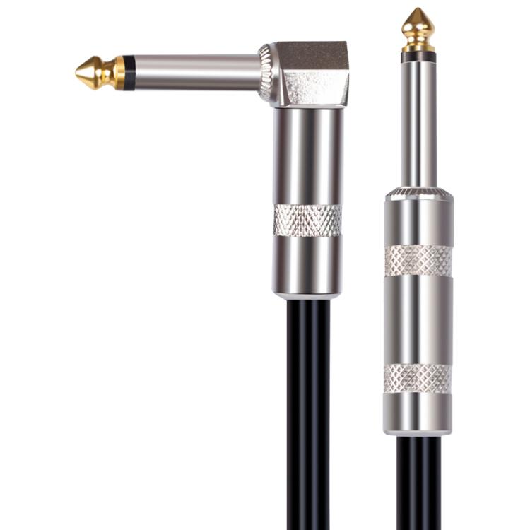 Cavo audio per chitarra elettrica 6,35 mm dritto e a gomito