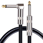 Cavo audio per chitarra elettrica 6,35 mm dritto e a gomito