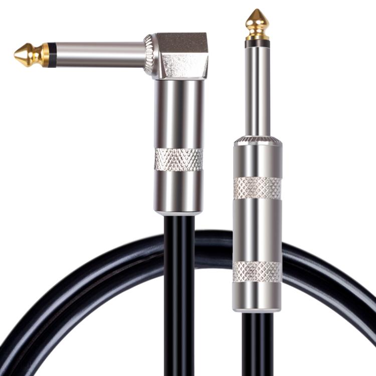Cavo audio per chitarra elettrica 6,35 mm dritto e a gomito