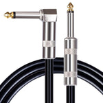 Cavo audio per chitarra elettrica 6,35 mm dritto e a gomito
