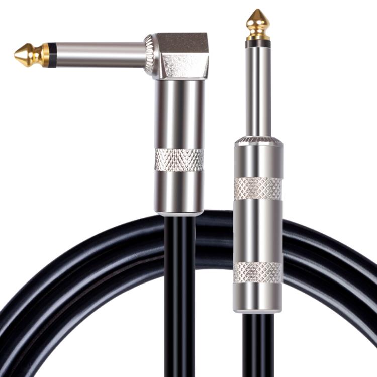 Cavo audio per chitarra elettrica 6,35 mm dritto e a gomito