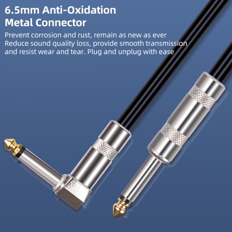 Cavo audio per chitarra elettrica 6,35 mm dritto e a gomito