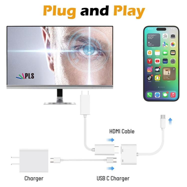 Adattatore USB-C a HDMI e USB-C 4K 60Hz