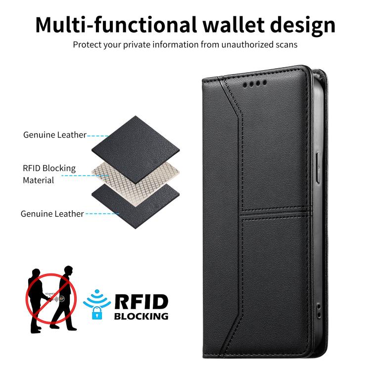Custodia in ecopelle con rivestimento magnetico RFID per Samsung Galaxy A54 5G