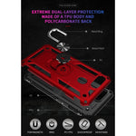 Custodia protettiva antiurto in TPU + PC con supporto girevole a 360 gradi per