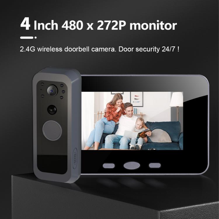 Videocitofono intelligente Tuya con schermo IPS 4 pollici