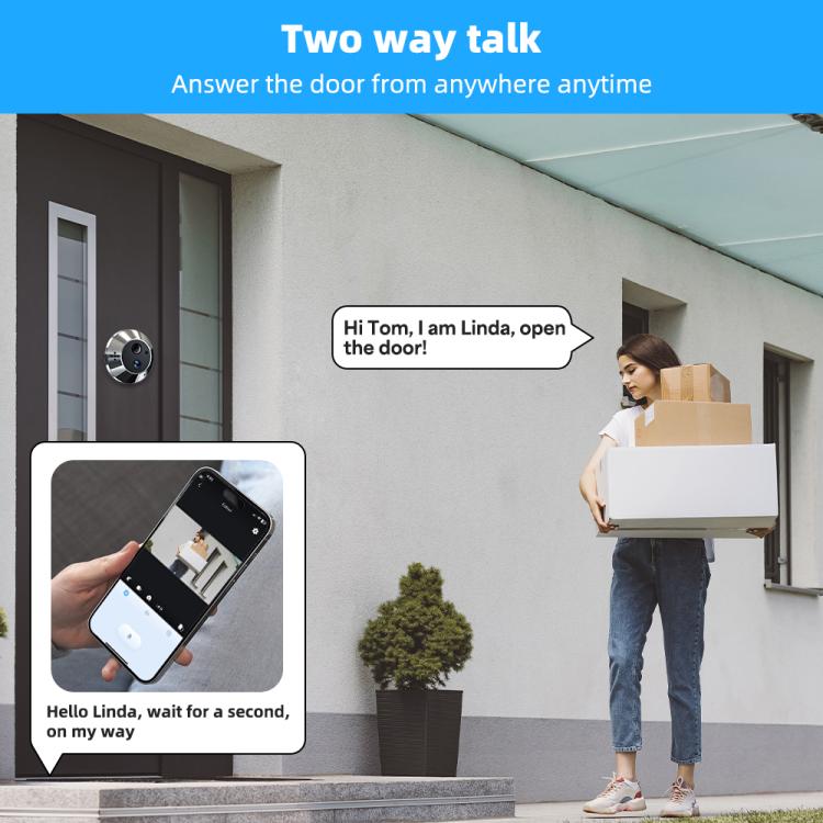 Videocitofono intelligente WiFi con schermo HD 4,3 pollici