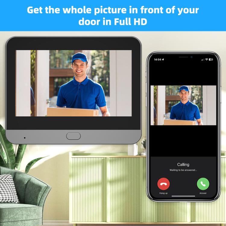 Videocitofono intelligente WiFi con schermo HD 4,3 pollici