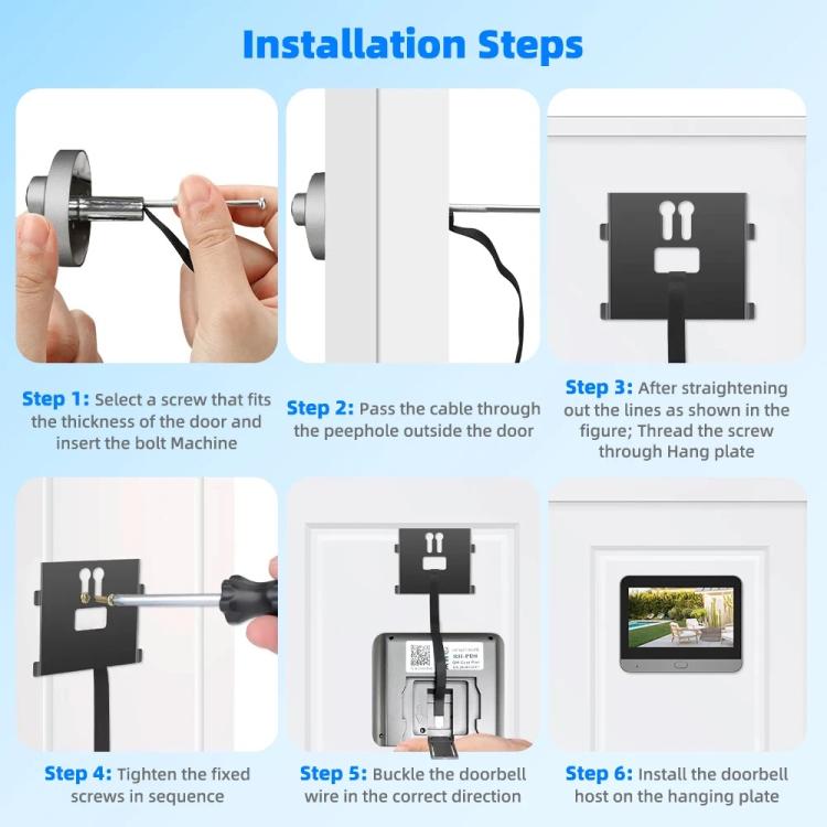 Videocitofono WiFi RH-PD8-I con schermo HD 4,3 pollici