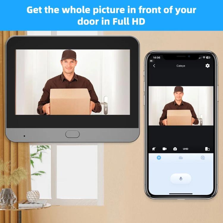Videocitofono intelligente WiFi con schermo HD 4,3 pollici