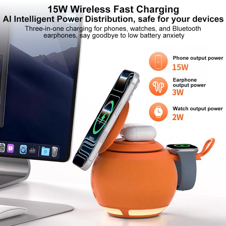 Altoparlante Bluetooth 15W con caricabatterie wireless