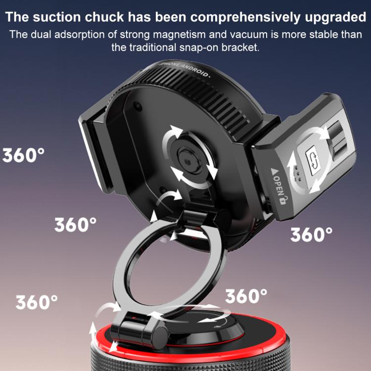 Supporto auto telefono K33 ventosa magnetica 360°