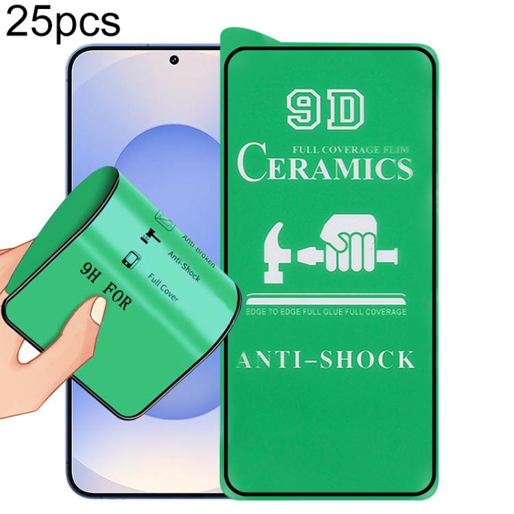 Pellicola ceramica 9D schermo intero con adesivo per Samsung Galaxy S24-S26