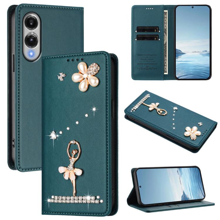 Custodia in ecopelle con protezione RFID e strass per Samsung Galaxy S26, S25 FE