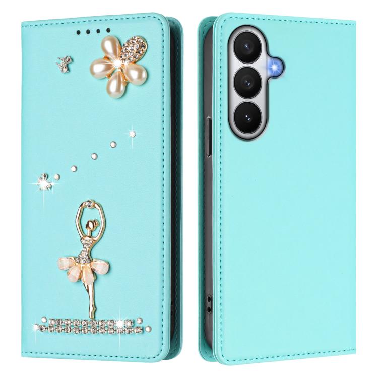 Custodia in ecopelle con protezione RFID e strass per Samsung Galaxy S26, S25 FE
