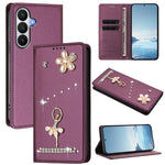 Custodia in ecopelle con protezione RFID e strass per Samsung Galaxy S26, S25 FE