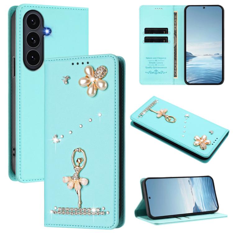Custodia in ecopelle con protezione RFID e strass per Samsung Galaxy S26, S25 FE