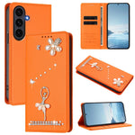 Custodia in ecopelle con protezione RFID e strass per Samsung Galaxy S26, S25 FE