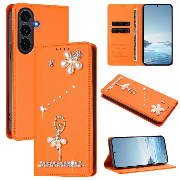 Custodia in ecopelle con protezione RFID e strass per Samsung Galaxy S26, S25 FE