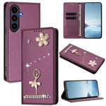 Custodia in ecopelle con protezione RFID e strass per Samsung Galaxy S26, S25 FE