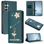 Custodia in ecopelle con protezione RFID e strass per Samsung Galaxy M35 M55