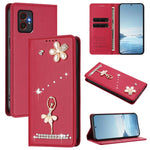 Custodia in ecopelle con protezione RFID e strass per Samsung Galaxy M35 M55