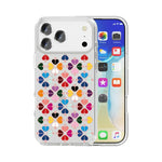 Custodia trasparente TPU con cuori rossi per iPhone 18 Pro