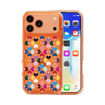 Custodia trasparente TPU con cuori rossi per iPhone 18 Pro
